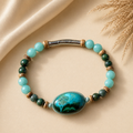 DeepBlueEarth mit Azurit/Malachit - Armband