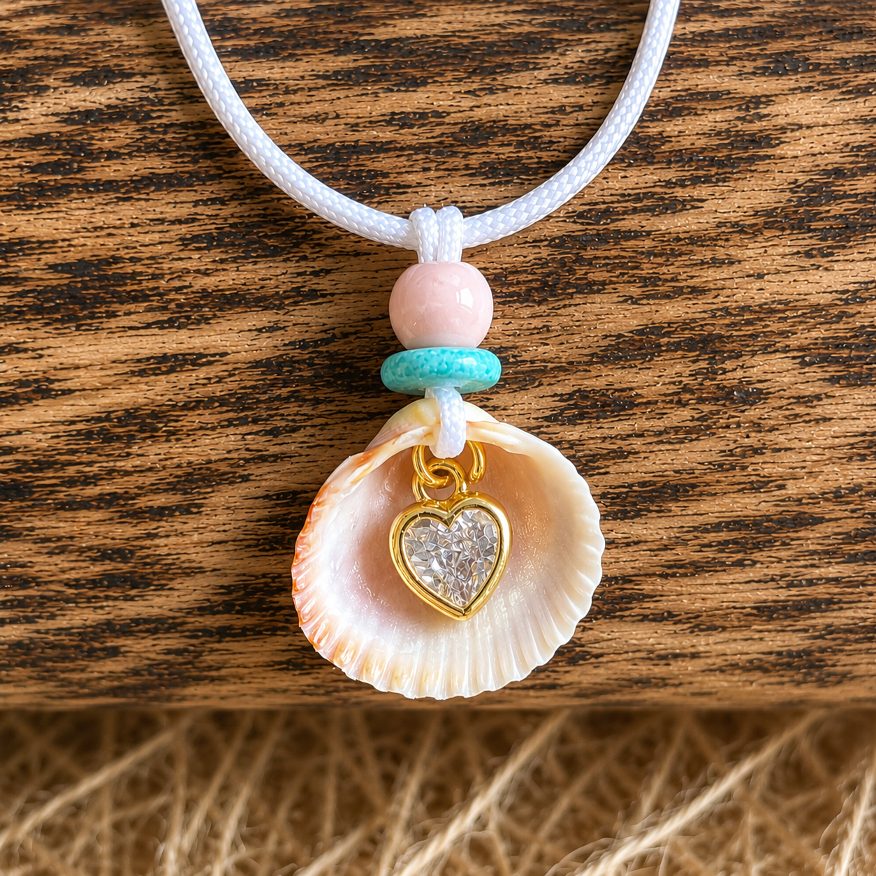 Heartbeat - Herzmuschel -  Halskette - Gold