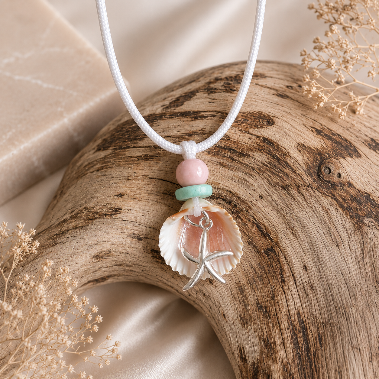 Heartbeat - Herzmuschel -  Halskette - Silber
