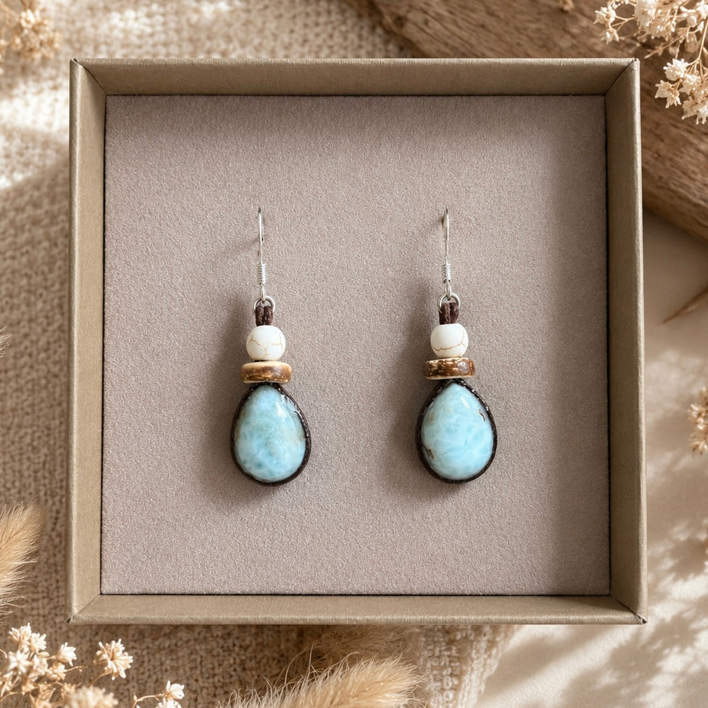 Larimar - Ohrringe 5
