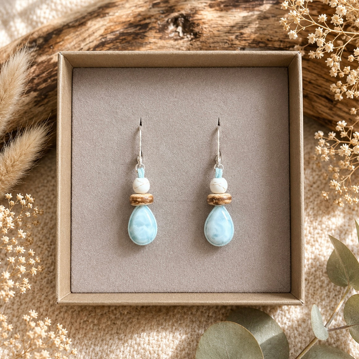 Larimar - Ohrringe 6