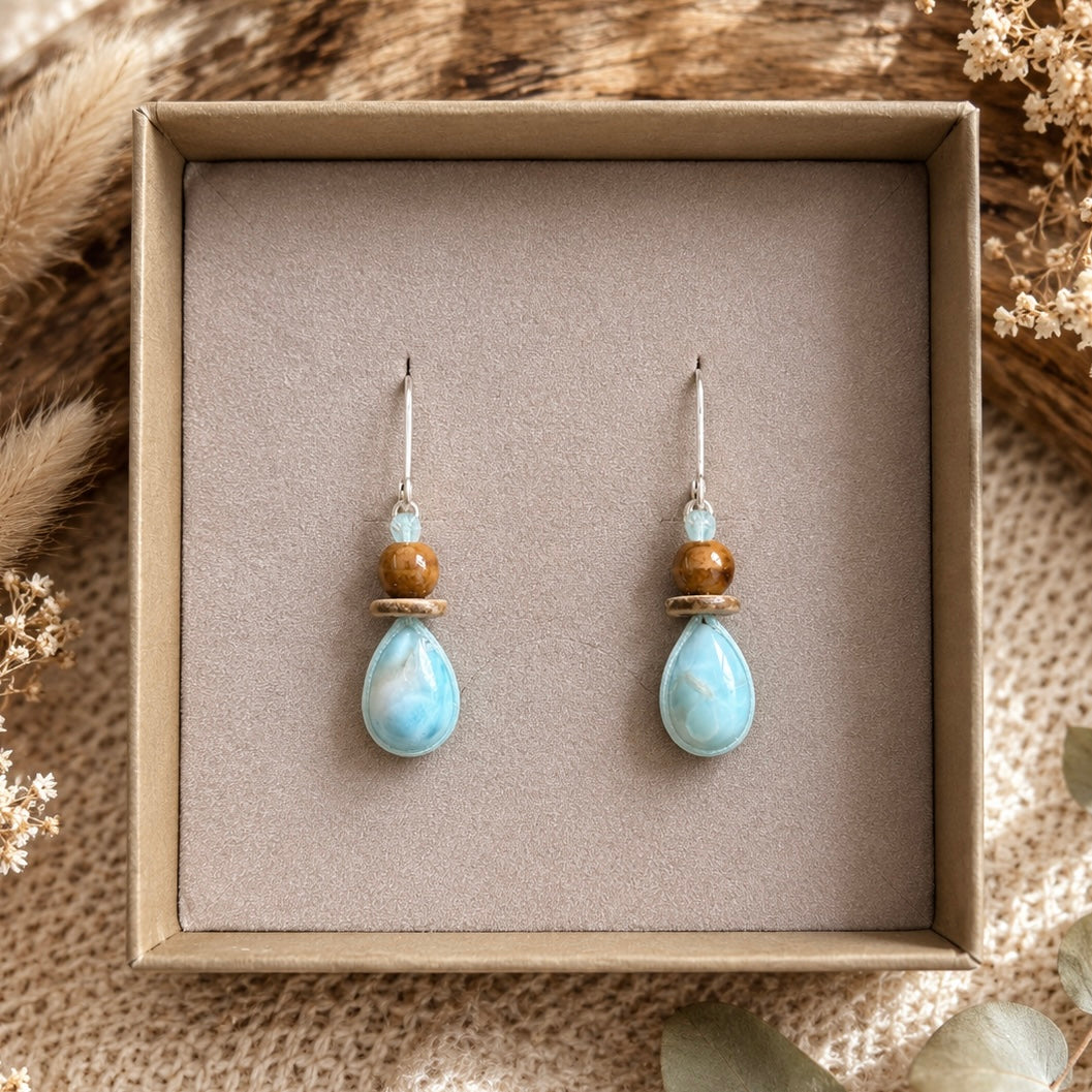Larimar - Ohrringe 7