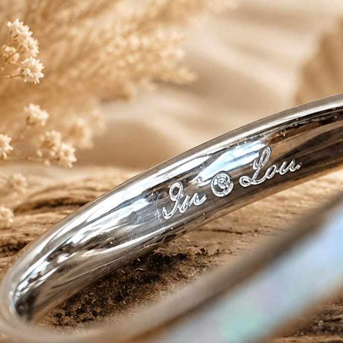 Ocean Glow Ring - Wellenring - weiß