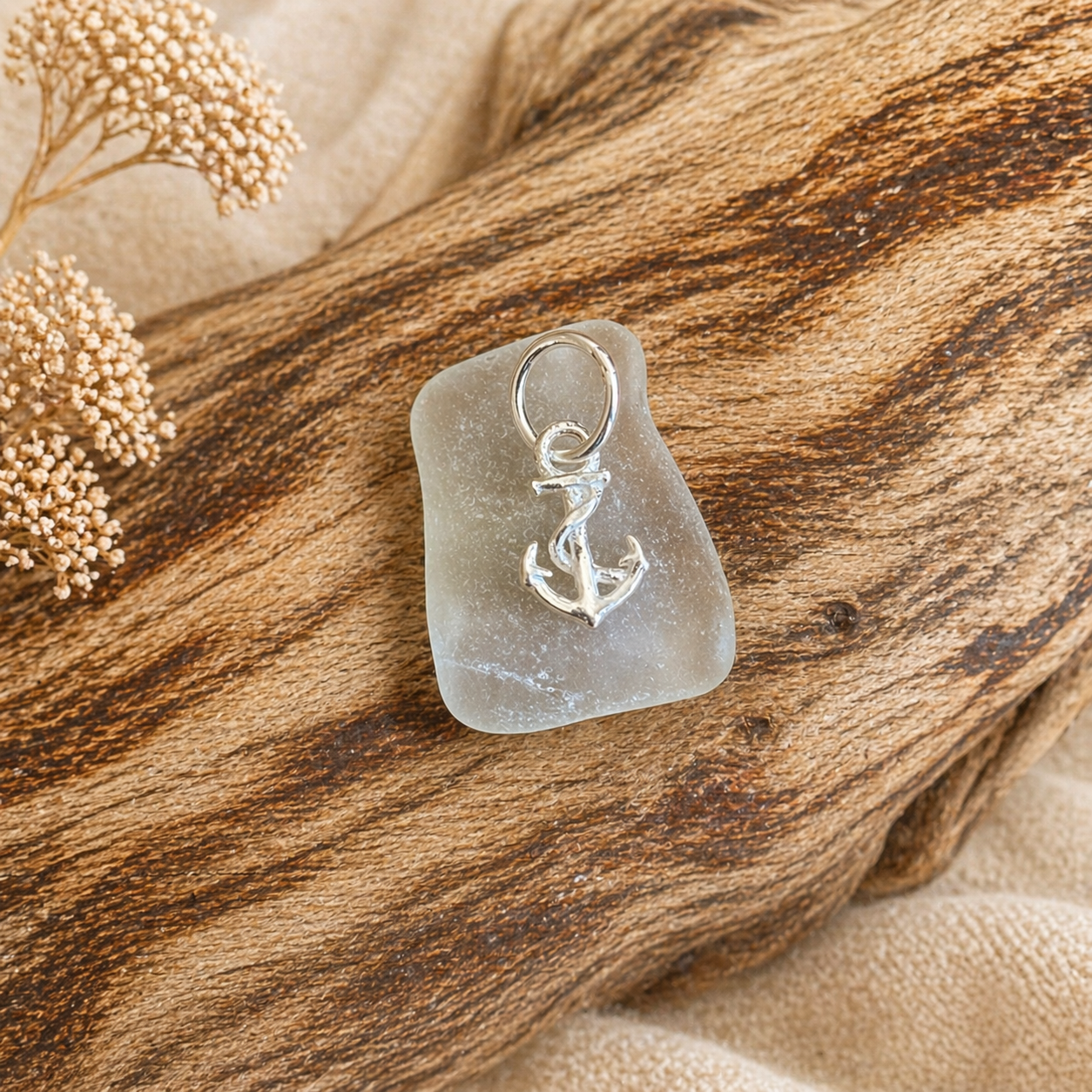OlivenSand - Seeglas - Schiebeknotenkette