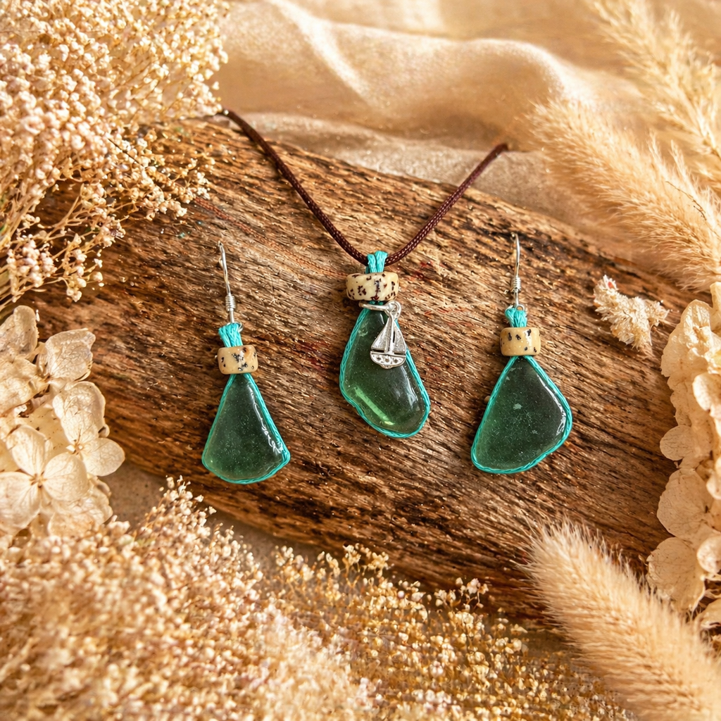 Smaragdküste - SeeglasSchmuckset